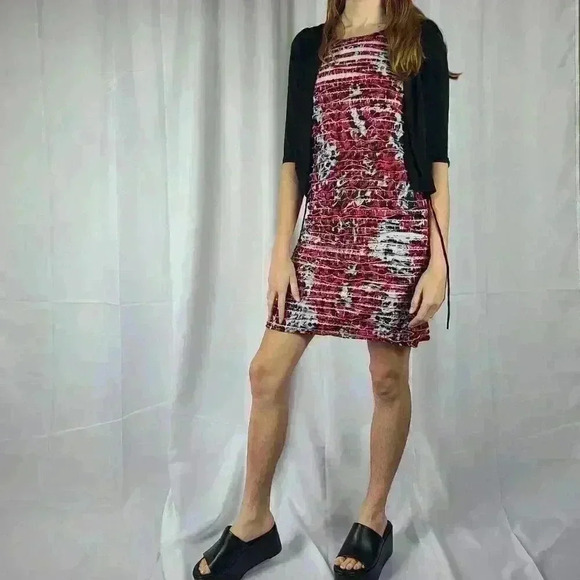 Speechless Mini Cocktail Dress Tie Die Speckled Pattern with Shawl - Picture 2 of 5